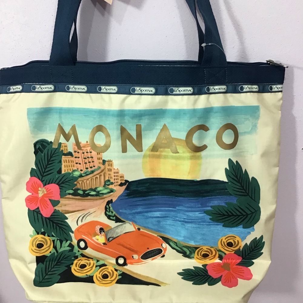 LeSportsac Hailey Tote Monaco Tote exclusive from Rifle Paper Co. NWT .